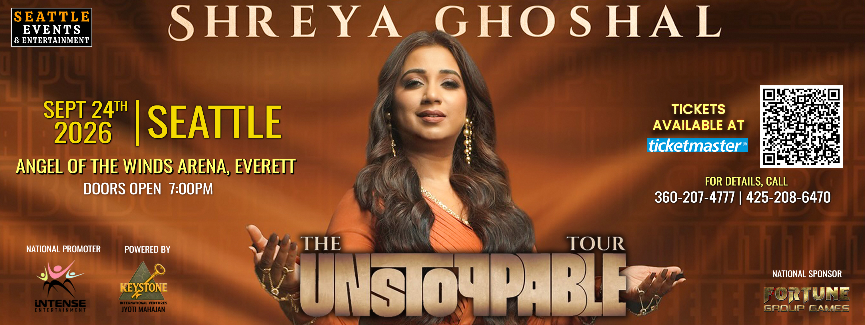 Shreya Ghoshal Seattle Concert 2026 - The Unstoppable Tour